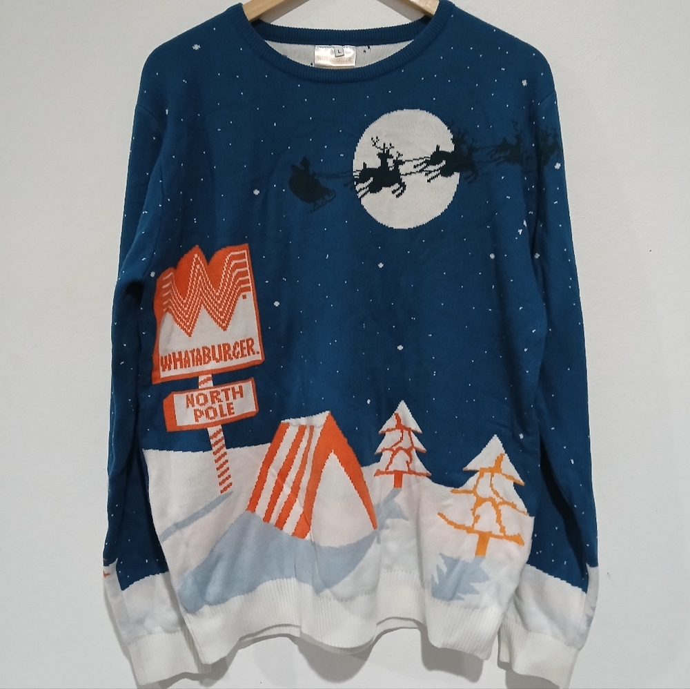Whataburger North Pole 2021 Ugly Christmas Sweater Unisex Size: L